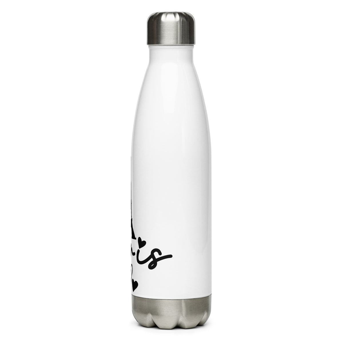 Eiffel Tower Paris Hearts France - Stainless Steel Water Bottle