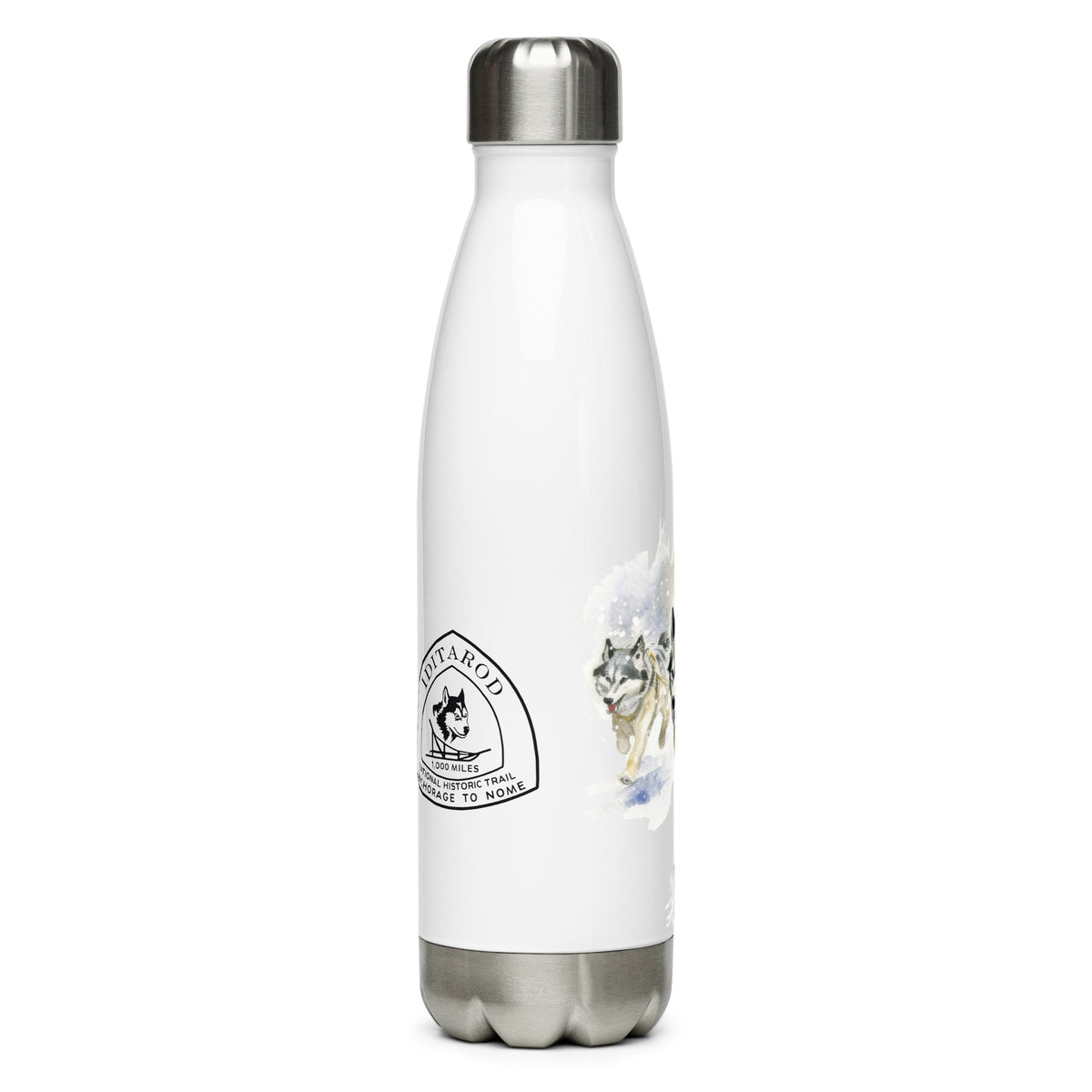 Sled Dogs Alaska IDITAROD - Stainless Steel Water Bottle